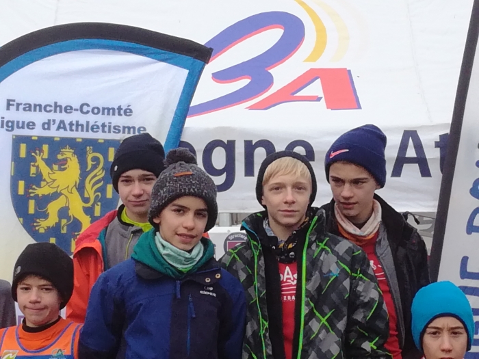 Le Belfort Athlétisme aux Championnats de cross de la nouvelle région Bourgogne Franche-Comté.